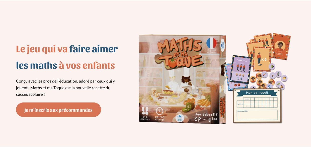 Jeu éducatif Maths et ma Toque financement participatif.